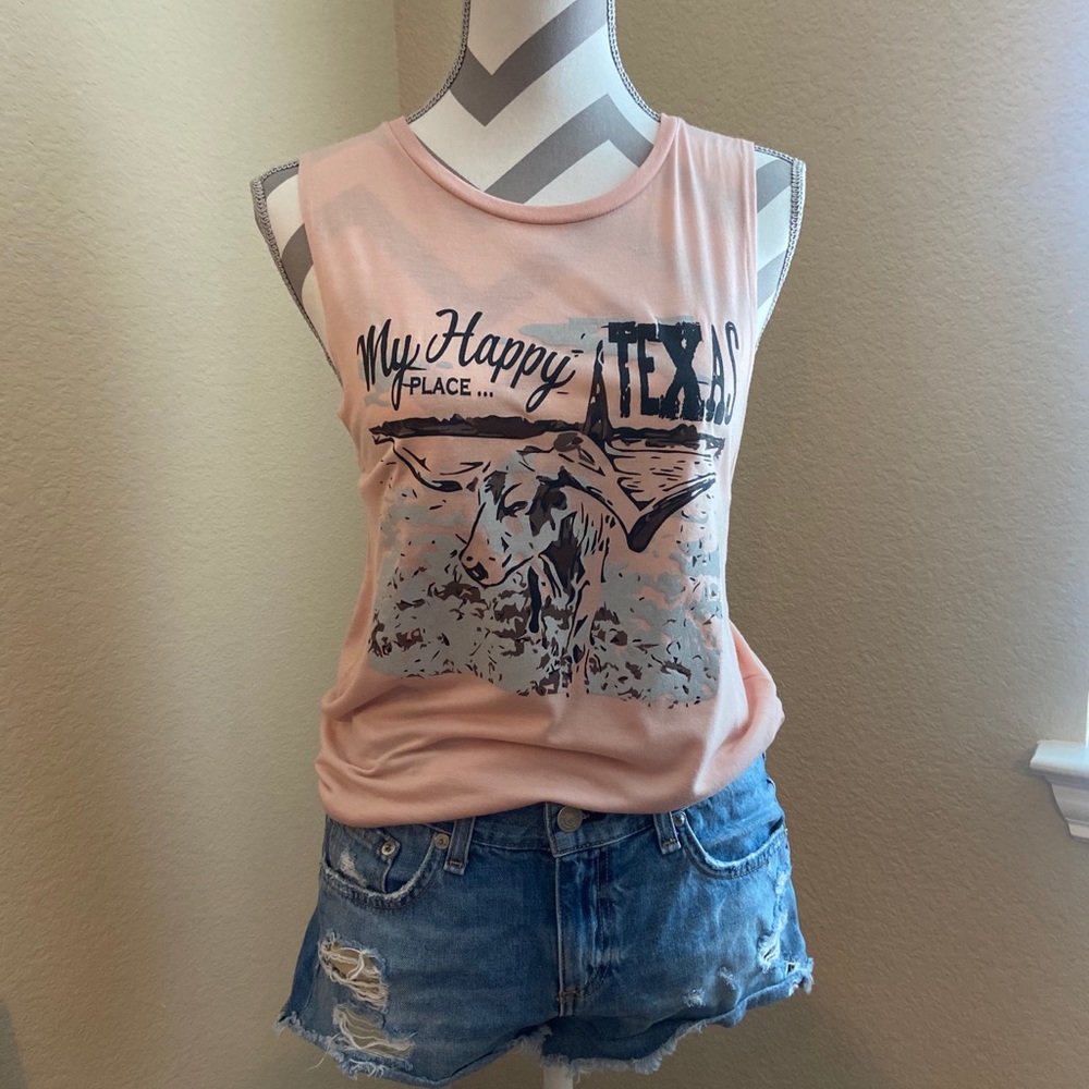 “My Happy Place is Texas” tank